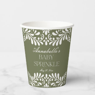 Groene Talavera Tegel Spaans Fiesta Baby Sprinkle Papieren Bekers