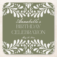 Groene Talavera Tegel Spaans Fiesta Verjaardagsfee