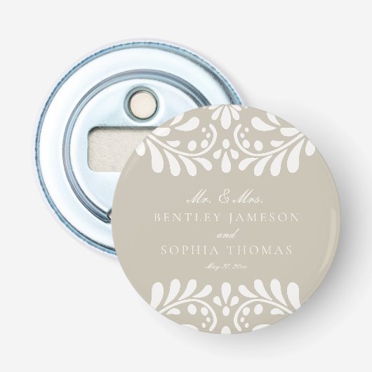 Groene Talavera Tegel Spaans Fiesta Wedding Favors Button Flesopener (Voorkant)