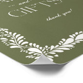 Groene Talavera Tegel Spaans Kaarten en Geschenken Poster (Hoek)