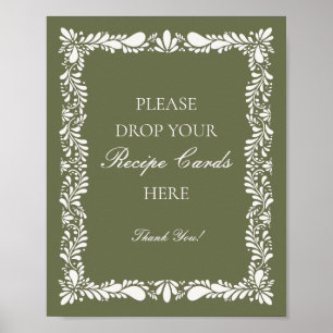 Groene Talavera Tegel Spaanse Deel een Recept Brui Poster