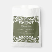 Groene Talavera tegel Spaanse feestelijke huwelijk Bedankzakje (Voorkant)