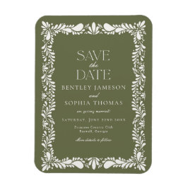 Groene Talavera-tegel Spaanse Fiesta Bericht van u Magneet