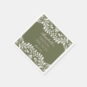 Groene Talavera Tegel Spaanse Fiesta Bruidsbrunch Servet (Hoek)