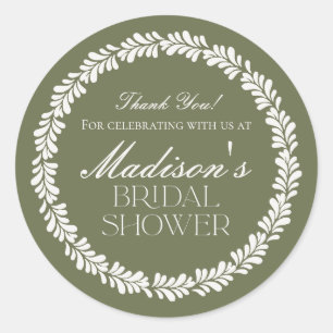 Groene Talavera Tegel Spaanse Fiesta Bruidsdouche Ronde Sticker