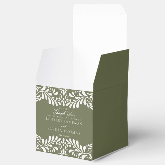 Groene Talavera Tegel Spaanse stijl Fiesta bruilof Bedankdoosjes (Geopend)