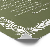 Groene Talavera Tegel Time Capsule Verjaardagsspel Poster (Hoek)