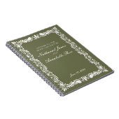 Groene Talavera Tegel Trouwbrieven Bruid & Bruideg Notitieboek (Rechterzijde)