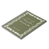 Groene Talavera Tegel Trouwbrieven Bruid & Bruideg Notitieboek (Linkerzijde)