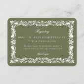 Groene Talavera-tegels Registrykaart Invite invoeg Informatiekaartje (Voorkant)