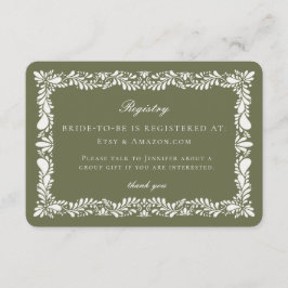 Groene Talavera-tegels Registrykaart Invite invoeg Informatiekaartje