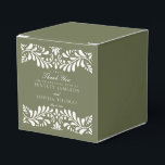 Groene Talavera-tegels Spaanse stijl feestelijke b Bedankdoosjes<br><div class="desc">Iedereen houdt van een feestje! Deze collectie is een verbluffende mix van elegantie en cultureel erfgoed, geïnspireerd door de traditionele Mexicaanse Talavera-tegelpatronen. De aards geolivegroene Terracotta-bloemrand straalt verfijning en een vleugje feestelijke charme uit, waardoor het perfect is voor uw Spaanse of Mexicaanse themafeest. Of u nu een groot feest geeft...</div>