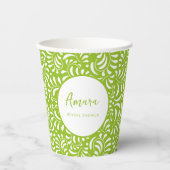 GROENE TALAVERA VRIJGEZELLENFEEST PAPIEREN BEKERS (Voorkant)