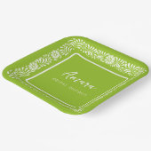 GROENE TALAVERA VRIJGEZELLENFEEST PAPIEREN BORDJE (Gebogen)