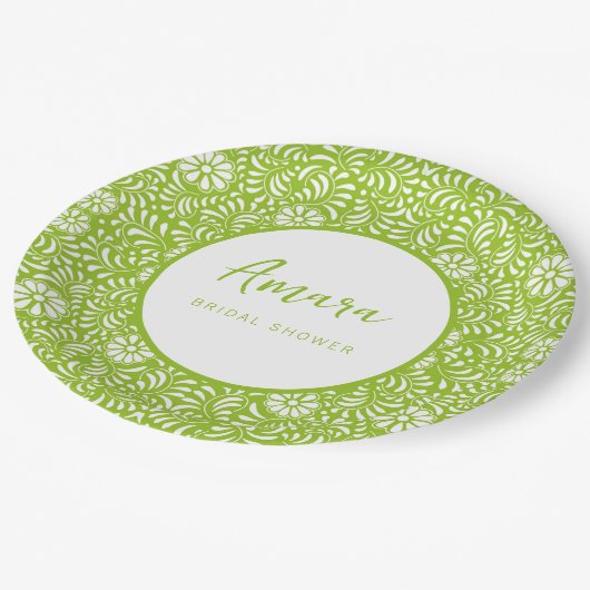 GROENE TALAVERA VRIJGEZELLENFEEST PAPIEREN BORDJE (Gekanteld)