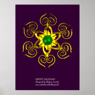 GROENE TALISMAN,purper Poster