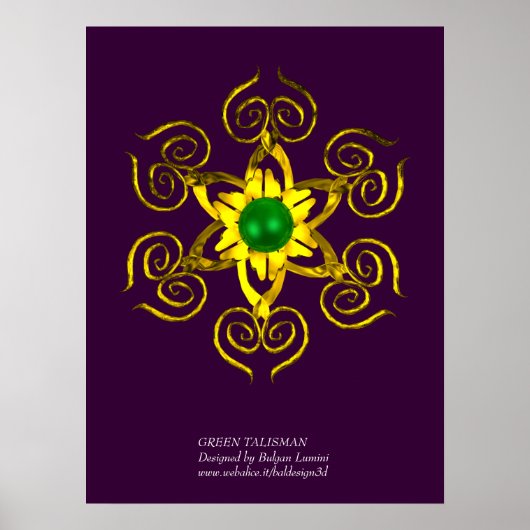 GROENE TALISMAN,purper Poster (Voorkant)