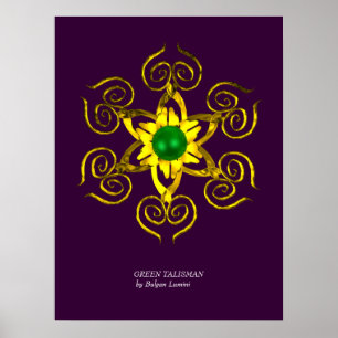 GROENE TALISMAN,purper Poster