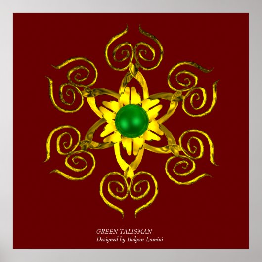 GROENE TALISMAN,rood Poster (Voorkant)