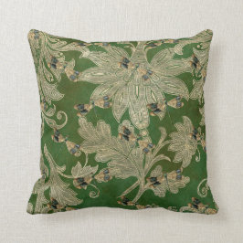  groene Tan Damask Floral Dragonflies Kussen