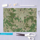  groene Tan Damask Floral Dragonflies Tissuepapier (Craft)