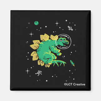 Groene Tan Stegosaurus Dinos in de ruimte Magneet