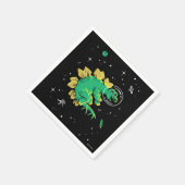 Groene Tan Stegosaurus Dinos in de ruimte Servet (Hoek)