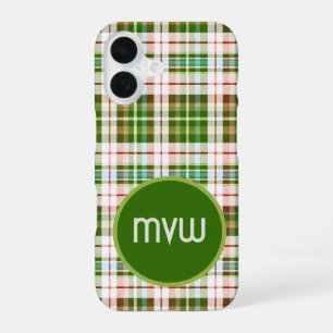 Groene Tan Tartan Schotlandse ruit iPhone Hoesje iPhone 16 Hoesje