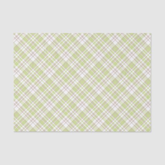 GROENE TAN WITTE PLAID PATRONEN TISSUEPAPIER (Voorkant)