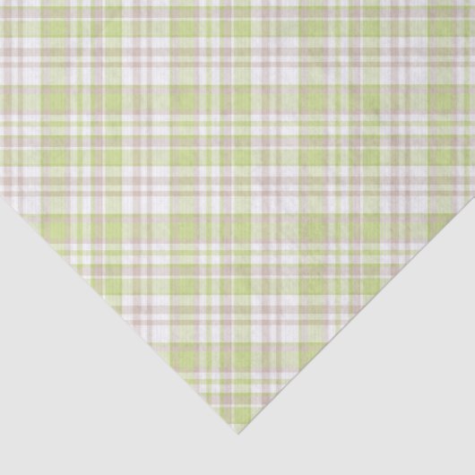GROENE TAN WITTE PLAID PATRONEN TISSUEPAPIER (Detail)