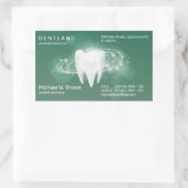 Groene tandarts kantoor rechthoekige sticker (Tas)