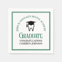 Groene Tandheelkundige School Custom Graduation Pa Servet