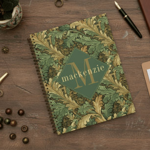 Groene Tannengroen Blad William Morris Elegant Mon Planner