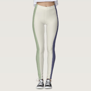 Groene Tannine en Paarse Strepen Leggings