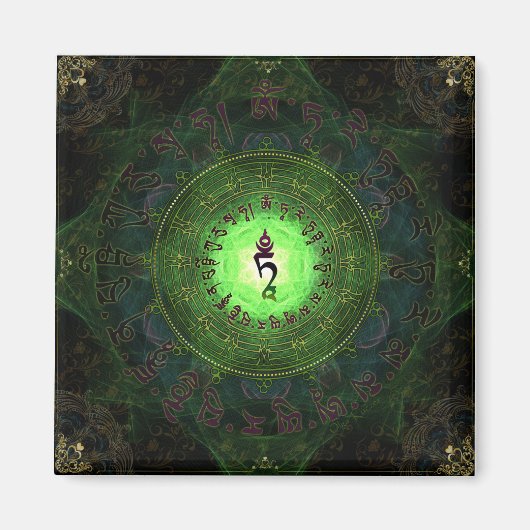 Groene Tara - Bescherming tegen gevaren en lijden Magneet (Voorkant)