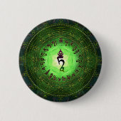 Groene Tara - Bescherming tegen gevaren en lijden Ronde Button 5,7 Cm (Voorkant)