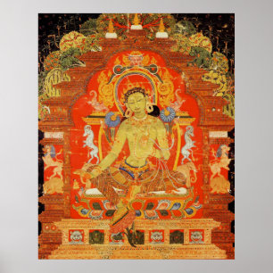 Groene Tara Tibetaanse Godin Poster