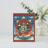 Groene Tara Tibetaanse Godin van Mededogen Briefkaart (Staand voorkant)
