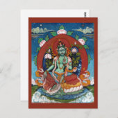 Groene Tara Tibetaanse Godin van Mededogen Briefkaart (Voorkant / Achterkant)