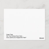 Groene Tara Tibetaanse Godin van Mededogen Briefkaart (Achterkant)