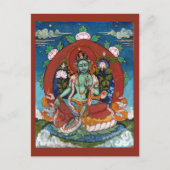 Groene Tara Tibetaanse Godin van Mededogen Briefkaart (Voorkant)
