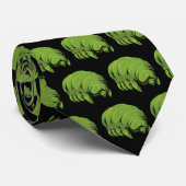 Groene Tardigraden Op De Maan Funny Water Beren Stropdas (Opgerold)