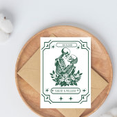groene tarot Goth save the date trouw uitnodiging