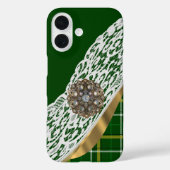 Groene tartaanpleister Case-Mate iPhone case (Achterkant)