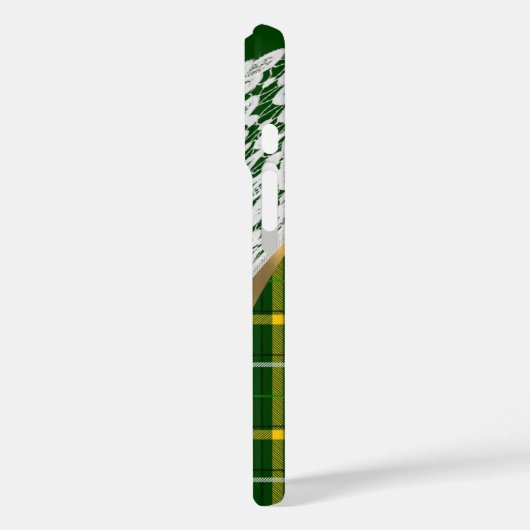 Groene tartaanpleister Case-Mate iPhone case (Achterkant / Links)