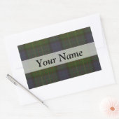 Groene tartaanpleister rechthoekige sticker (Envelop)