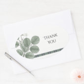 Groene Tartan Blad Huwelijk Bedankt Sticker (Envelop)