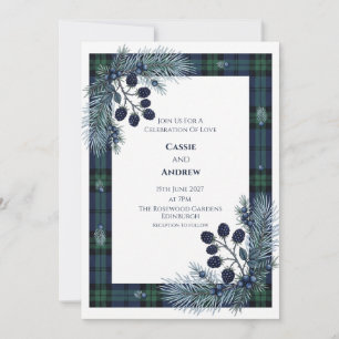 Groene Tartan Braam Juniper Schotse Huwelijk Kaart