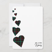 Groene Tartan Dank u kaart (Achterkant)