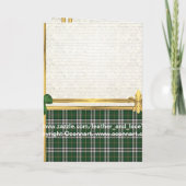 Groene tartan & goud op damast (Achterkant)